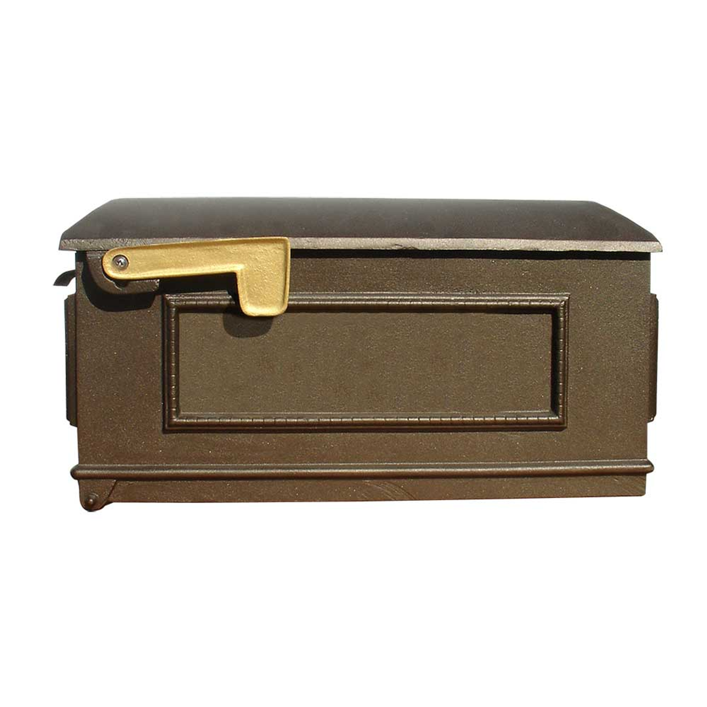 Lewiston Post Mount Mailbox, Cast Aluminum (No Address Plates)