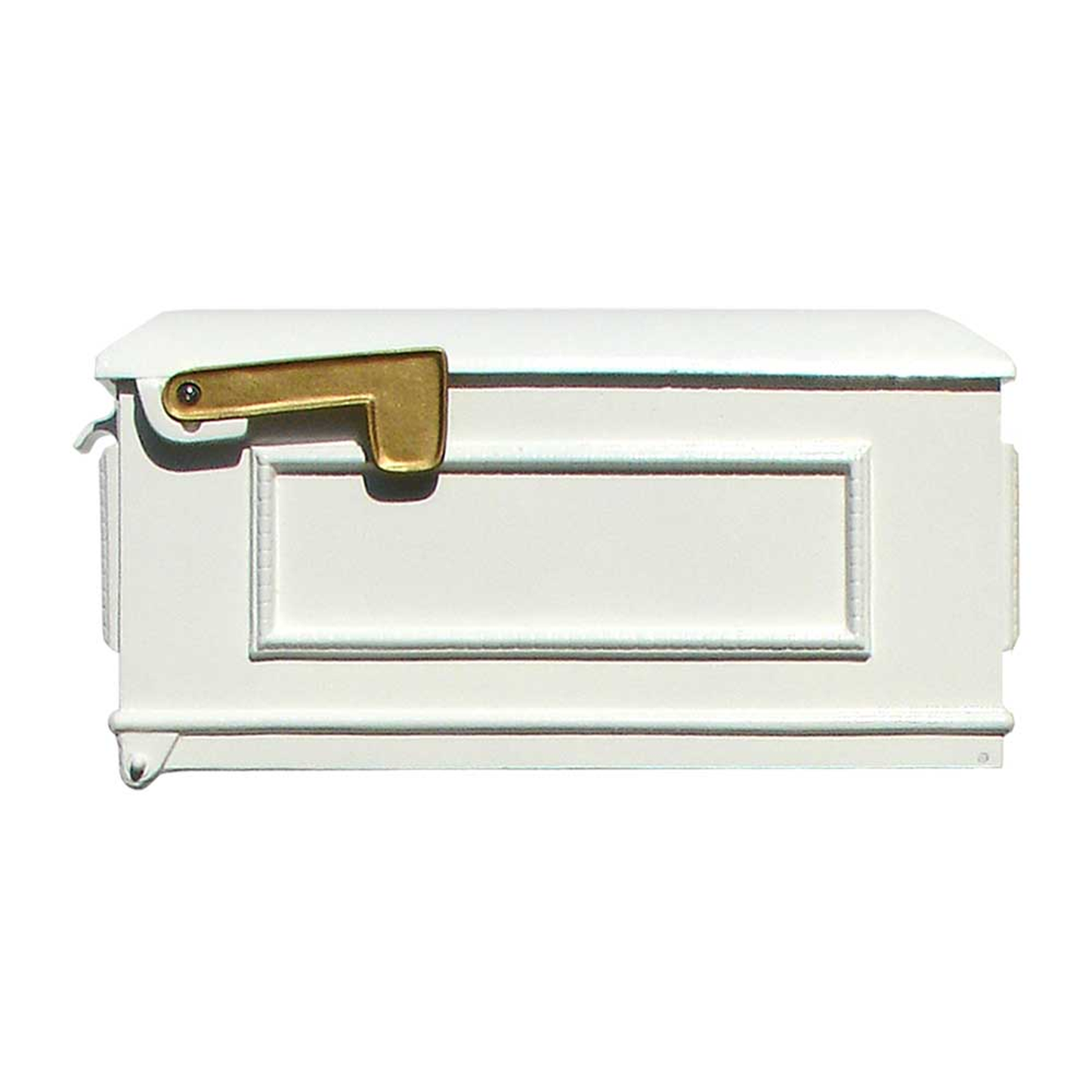 Lewiston Post Mount Mailbox, Cast Aluminum (No Address Plates)
