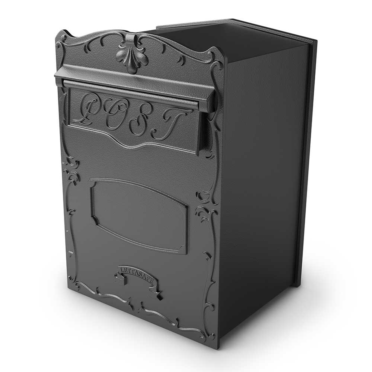 Kingsbury Rear Retrieval Mailbox, Black