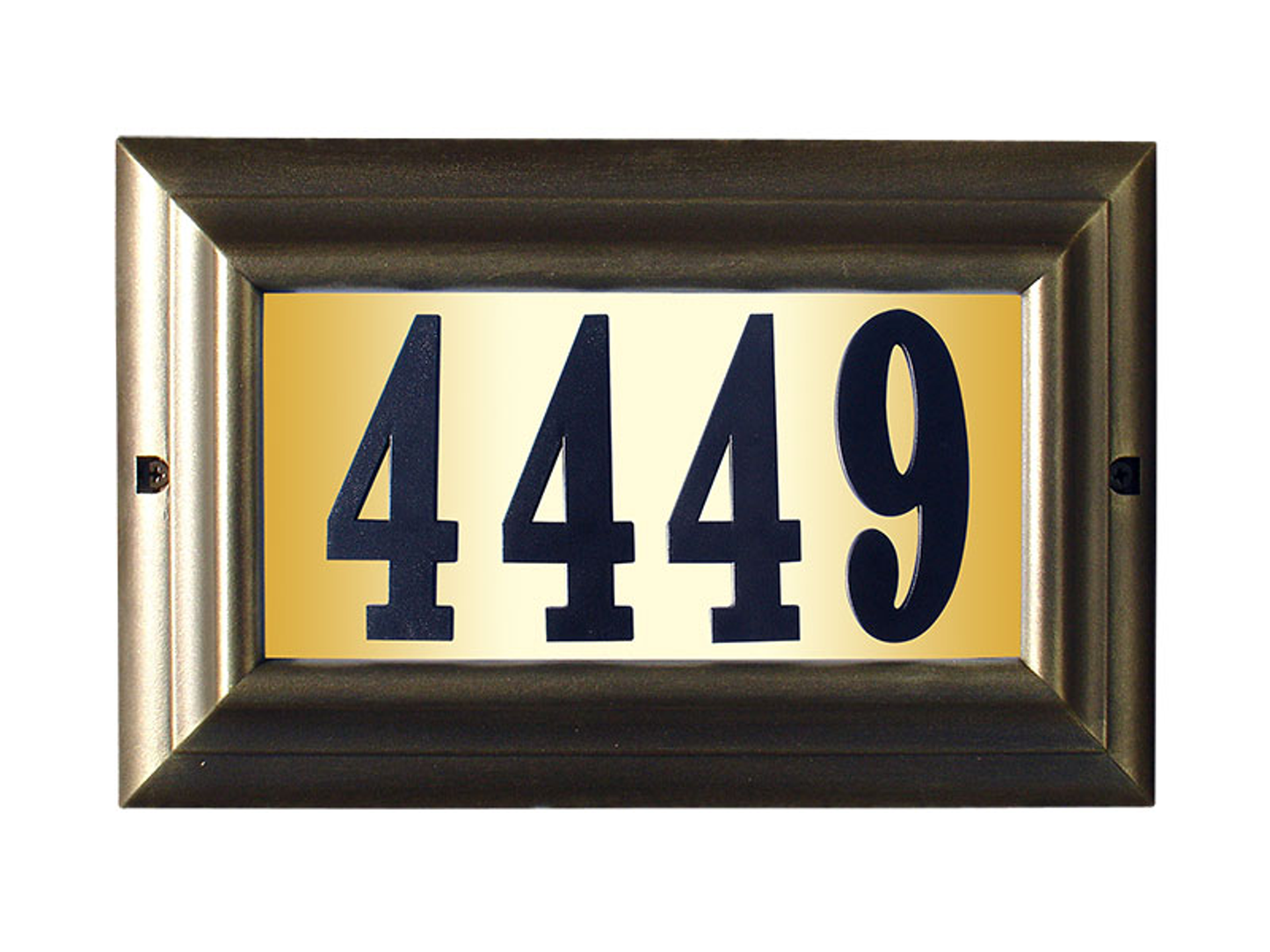 Qualarc Edgewood Lighted Address Plaque French Bronze Large