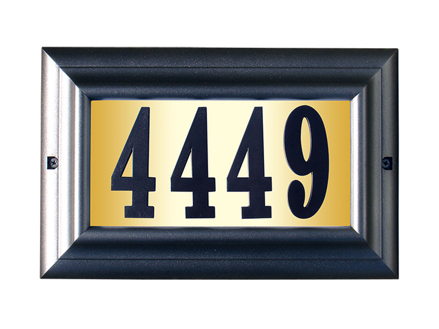 Qualarc Edgewood Lighted Address Plaque Pewter Large