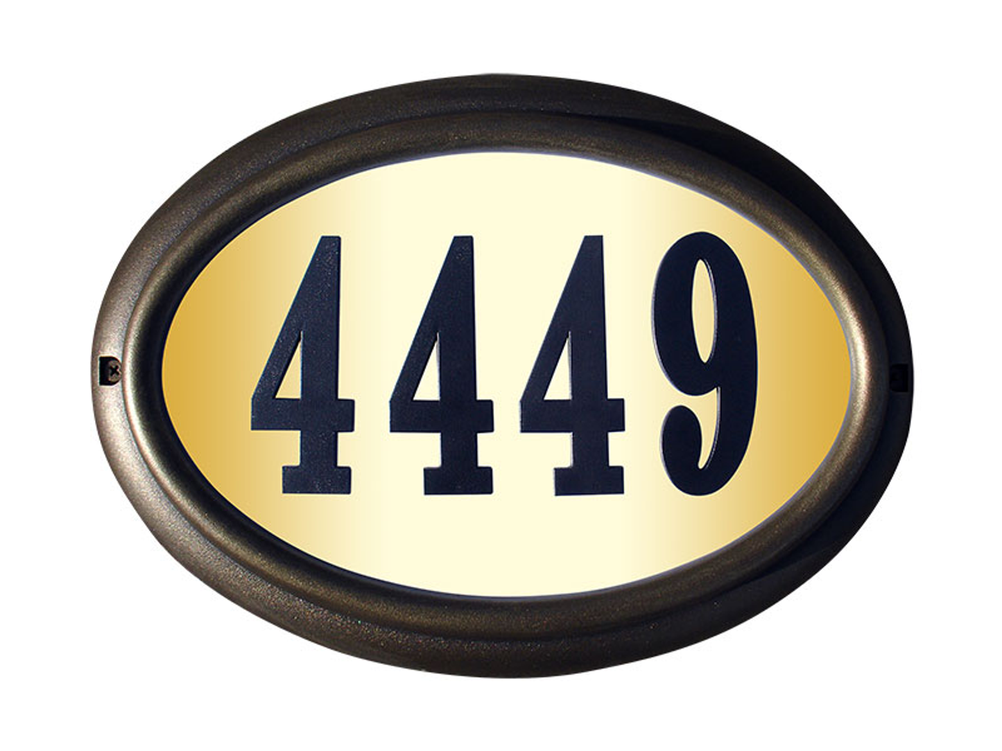 Qualarc Edgewood Lighted Address Plaque French Bronze Oval