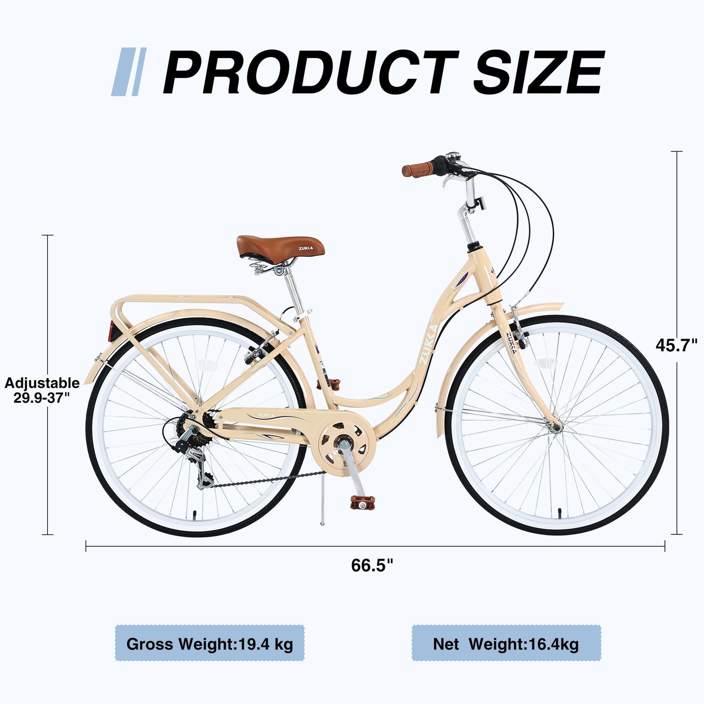 ladies 7-speed cruiser bike in use lifestyle view