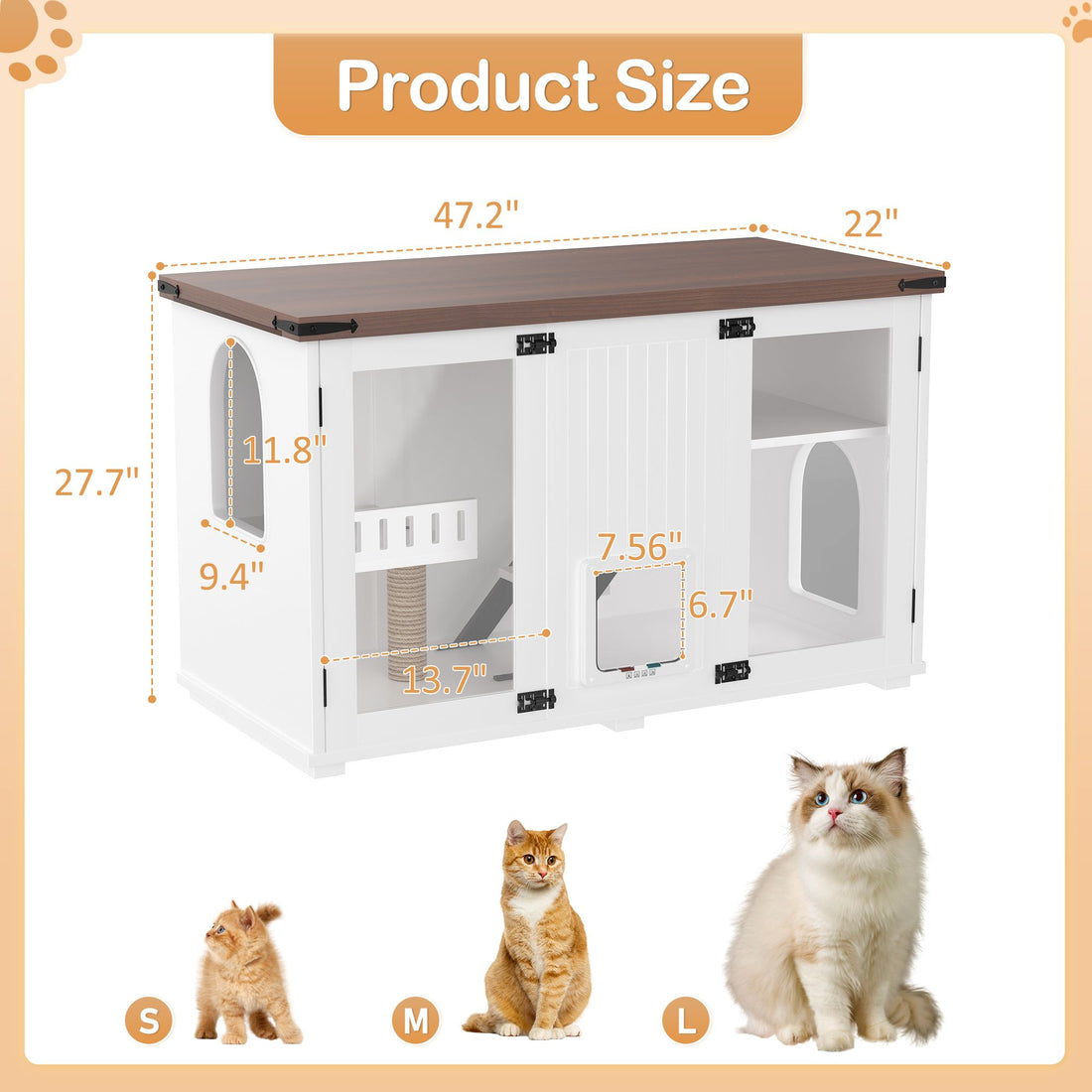 Cat litter box enclosure packaging contents
