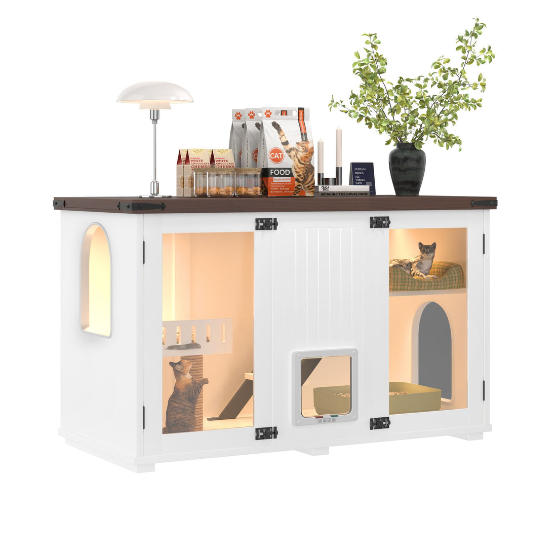 Cat litter box enclosure dimensions diagram