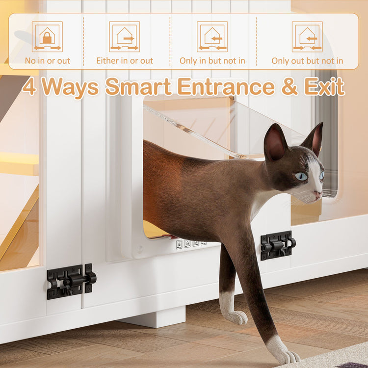 Cat litter box enclosure odor control feature