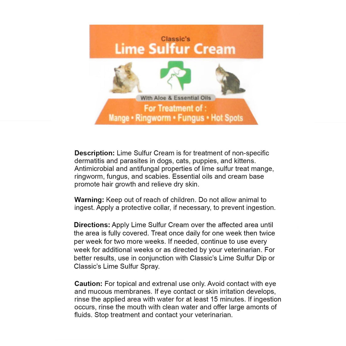 Lime sulfur pet skin cream alternate angle