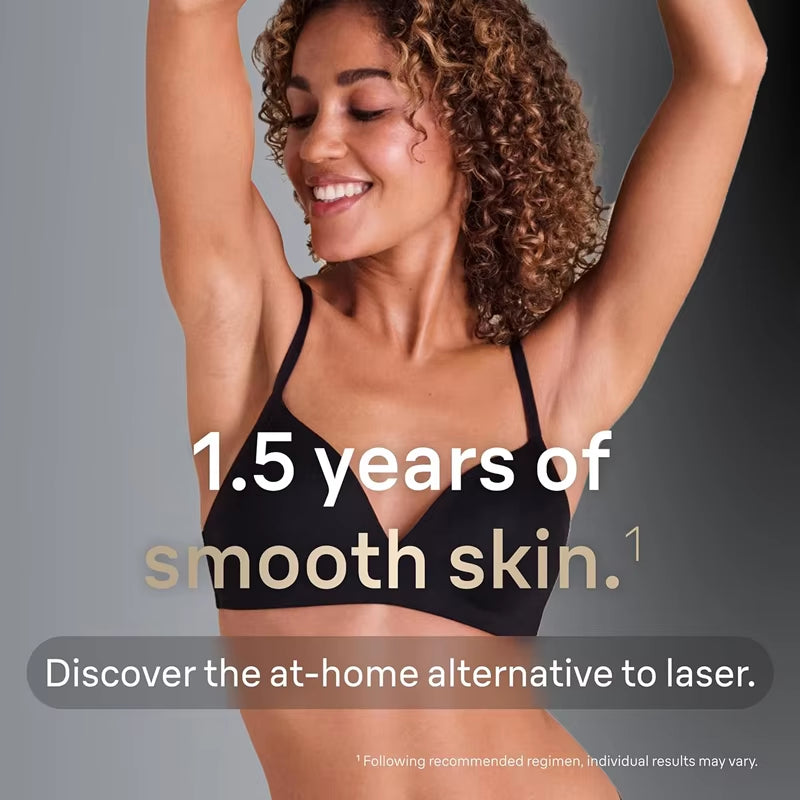 At-home IPL device used on the legs