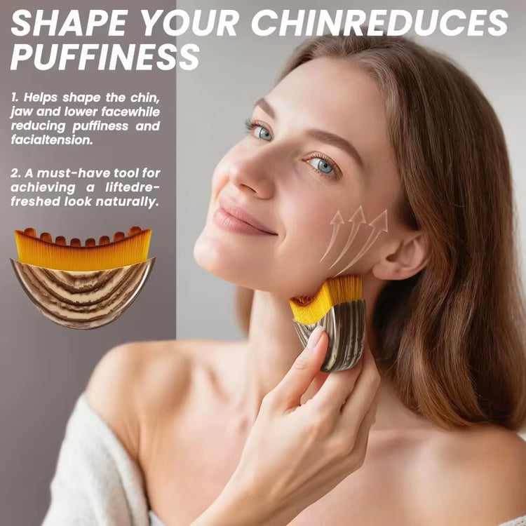 Lymphatic drainage face brush angled view