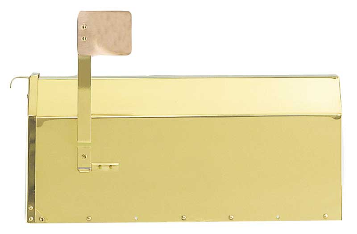 Provincial Brass Wall Mount Mailbox, Handcrafted