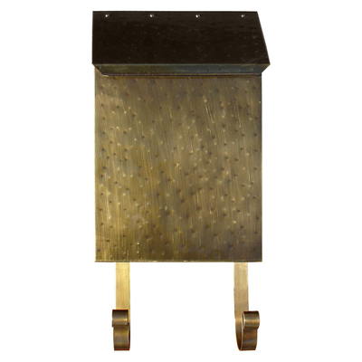 Provincial Brass Wall Mount Mailbox, Handcrafted