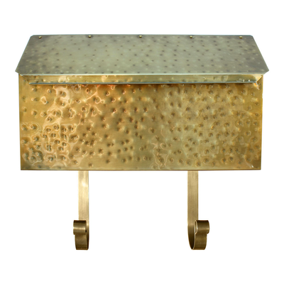 Provincial Brass Wall Mount Mailbox, Handcrafted