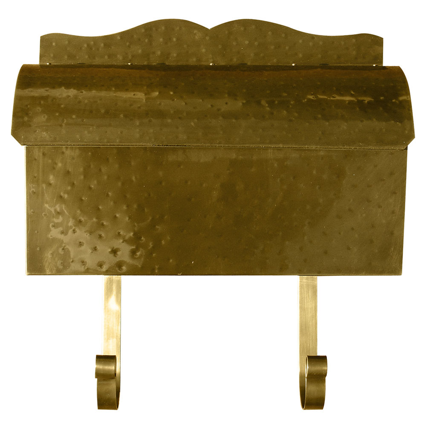 Provincial Brass Wall Mount Mailbox, Handcrafted
