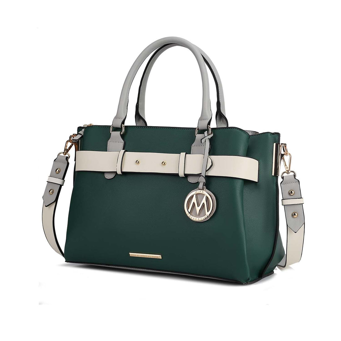 MKF Jamie satchel handle and shoulder strap detail