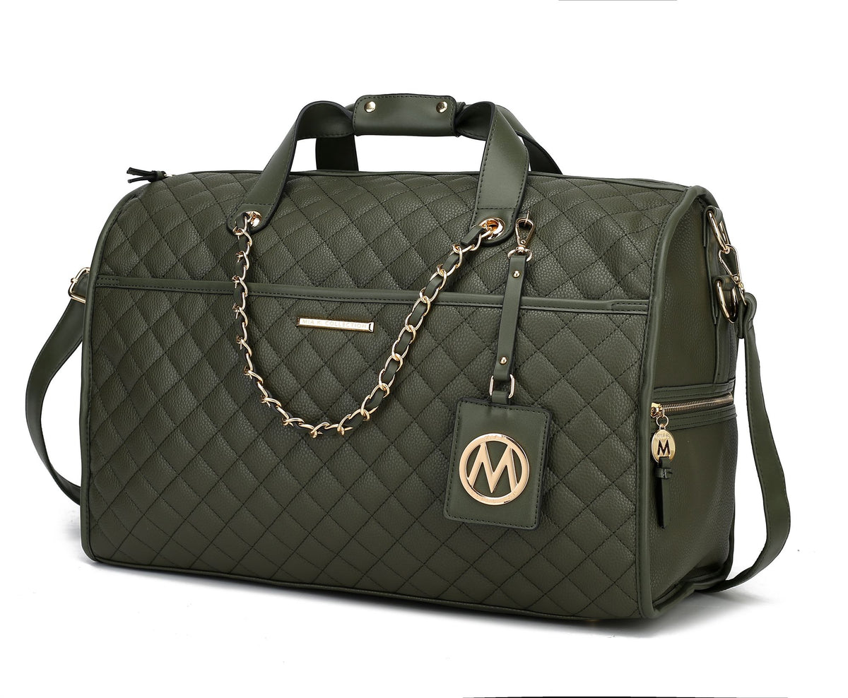 MKF Lexie women's vegan leather duffle bag, weekender size