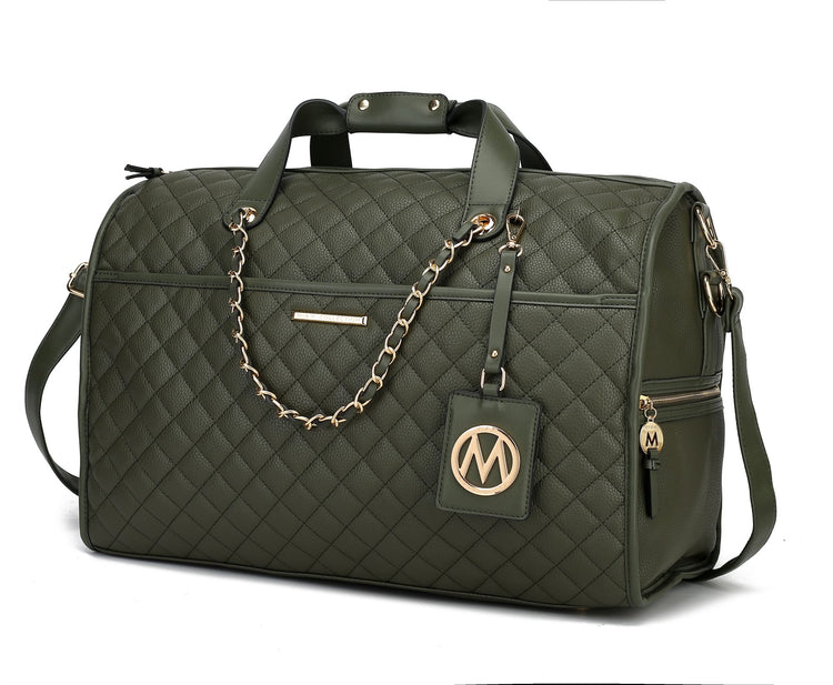 MKF Lexie women's vegan leather duffle bag, weekender size