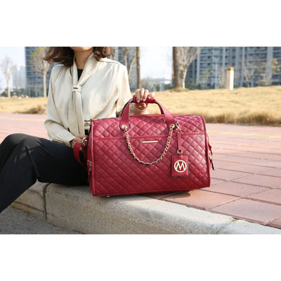 MKF Lexie duffle bag handles and shoulder strap detail
