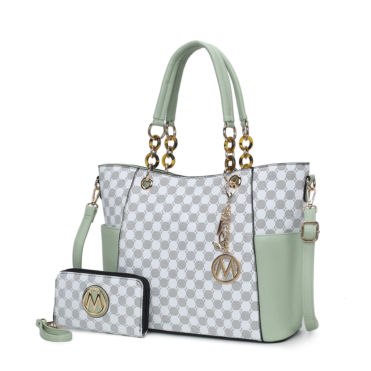 MKF Merlina vegan leather tote bag set with matching wallet