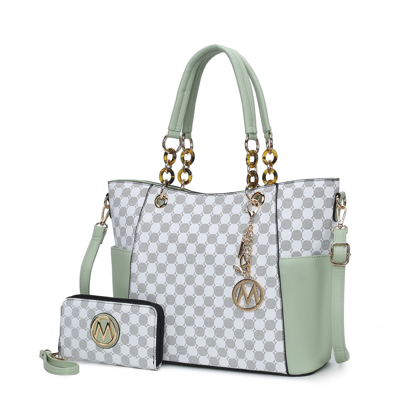 MKF Merlina vegan leather tote bag set with matching wallet