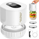Cordless mason jar vacuum sealer on a kitchen counter