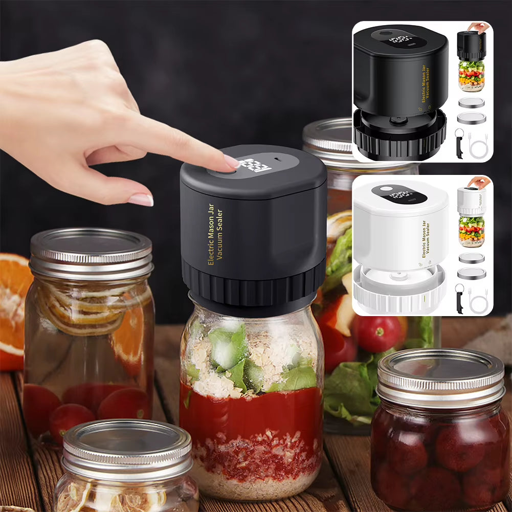 Mason jar vacuum sealer with regular mouth mason jar