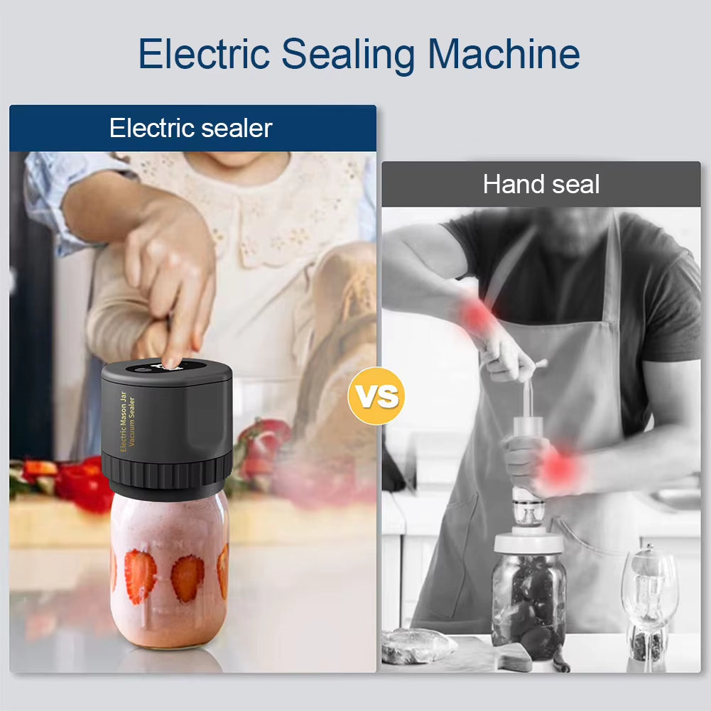 Mason jar vacuum sealer storing dry goods like coffee beans