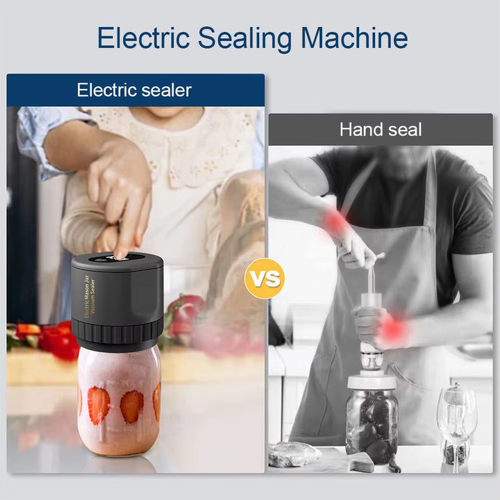 Mason jar vacuum sealer storing dry goods like coffee beans