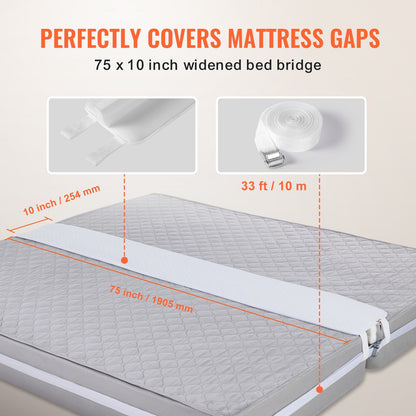 Mattress Gap Filler 75" Bed Connector3