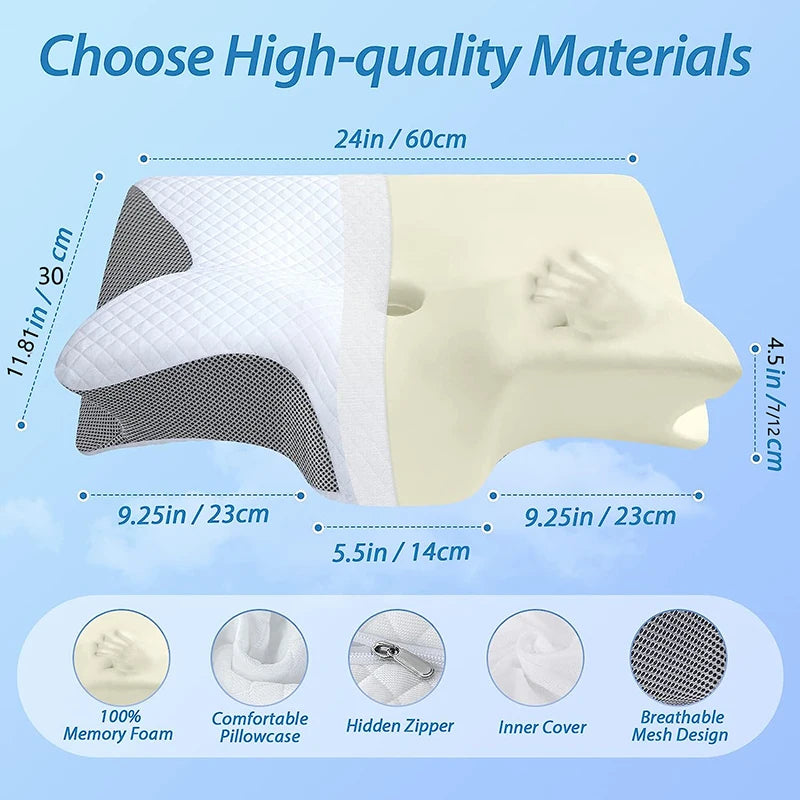 Memory foam neck pillow in black color