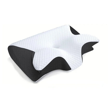 Memory foam neck pillow cover unzipped detail
