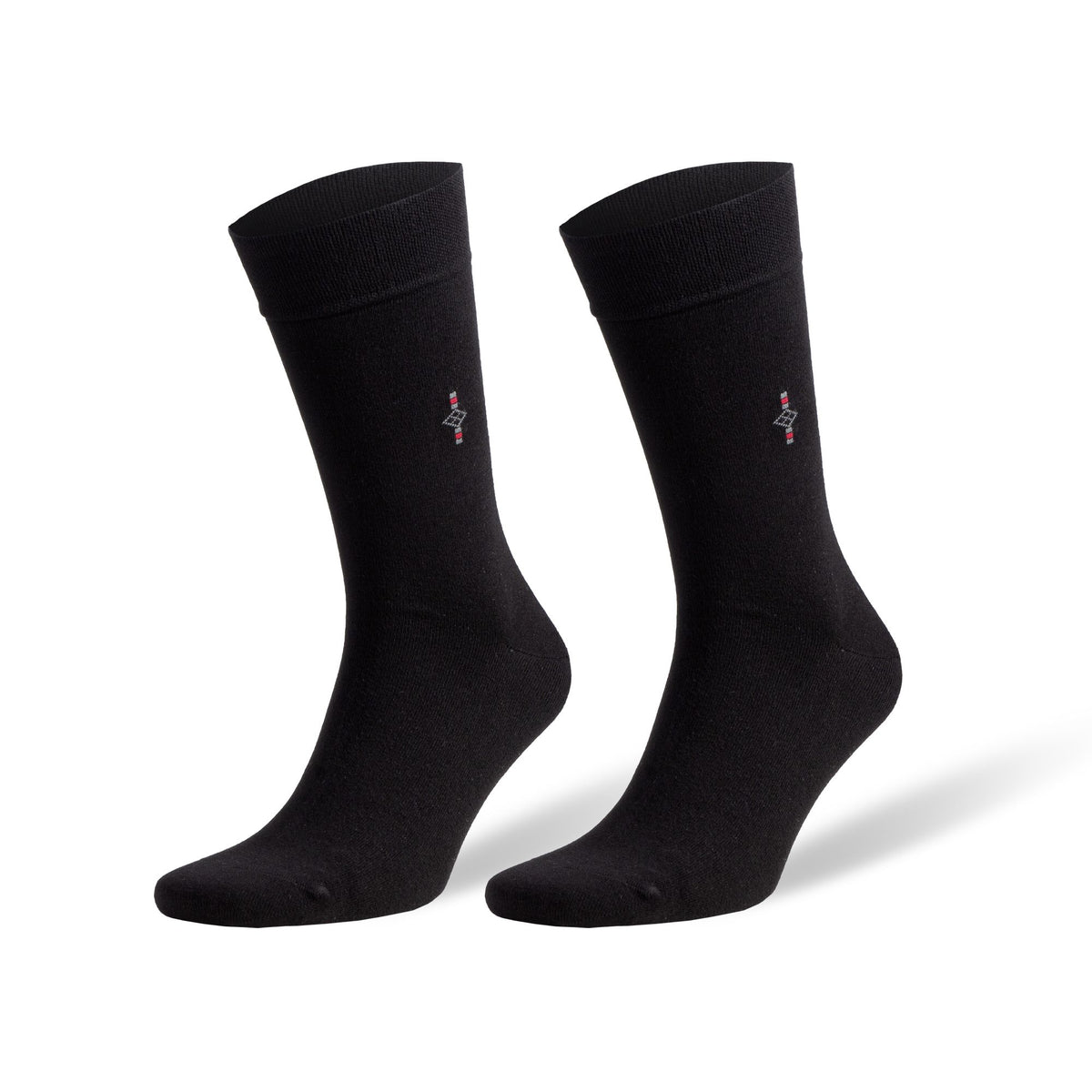 Men's bamboo dress socks 3-pack, black pair detail