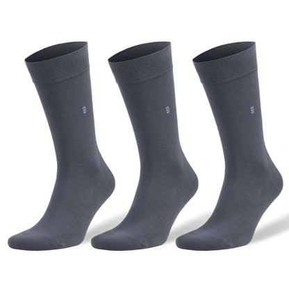 Men's bamboo dress socks, mid-calf knit detail