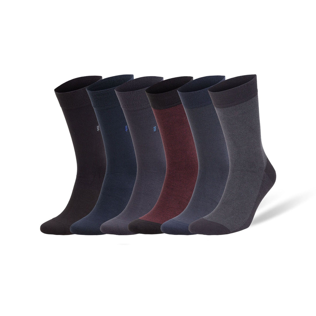 Men's bamboo dress socks, trouser-sock length view