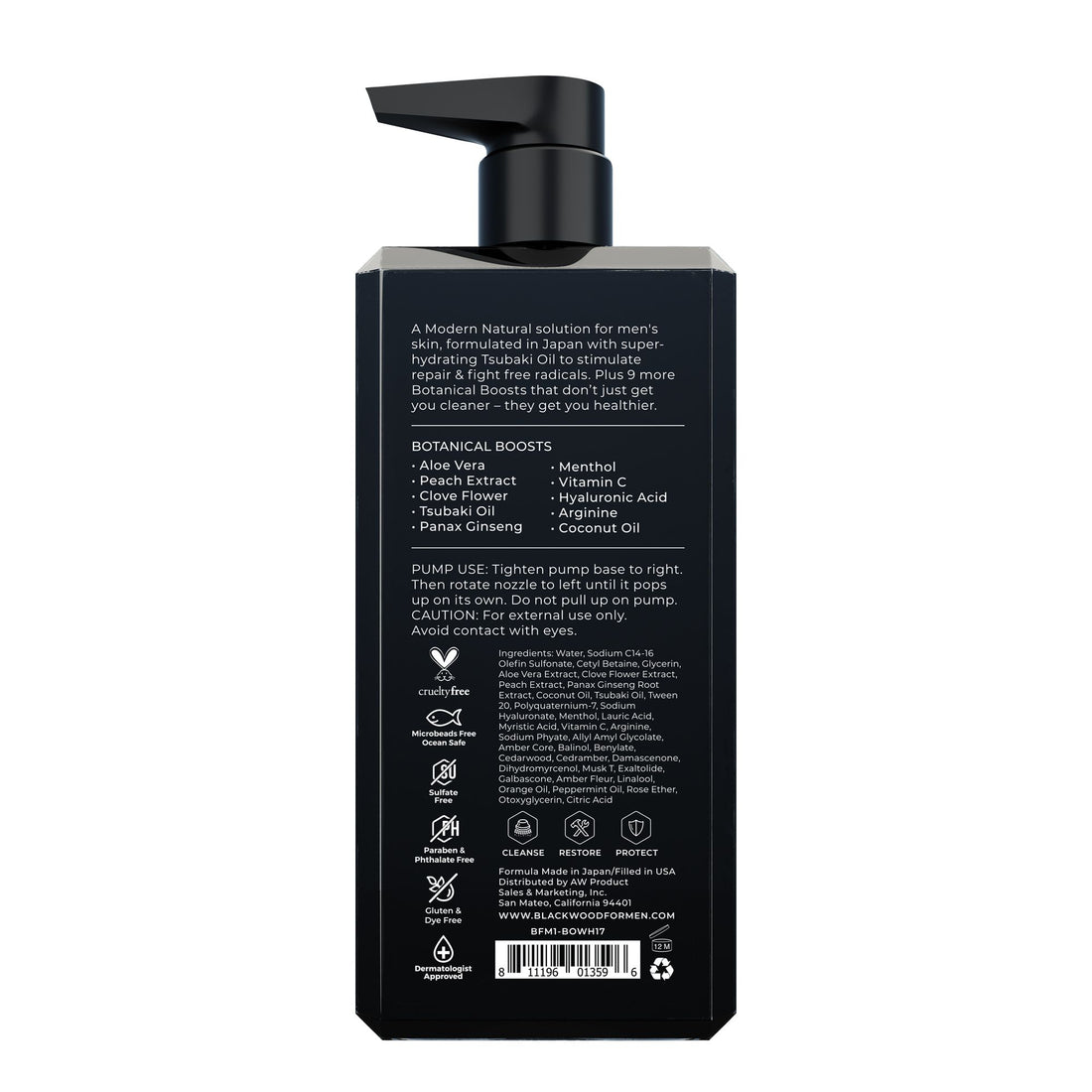 Men's Blackwood Moisturizing Body Wash close-up of texture