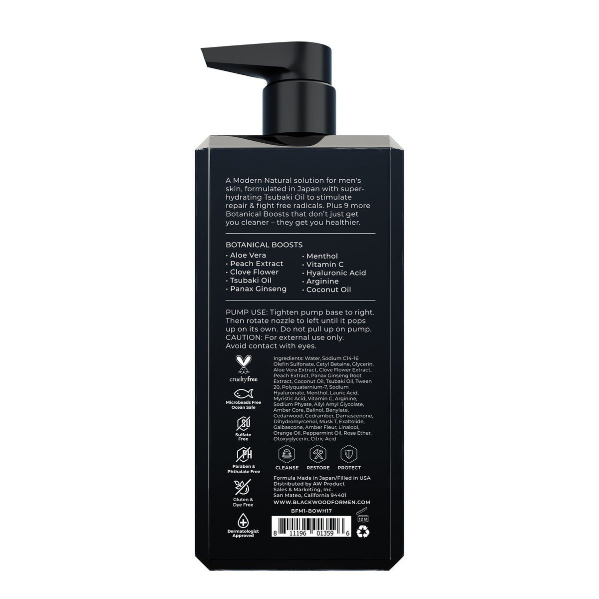 Men's Blackwood Moisturizing Body Wash close-up of texture