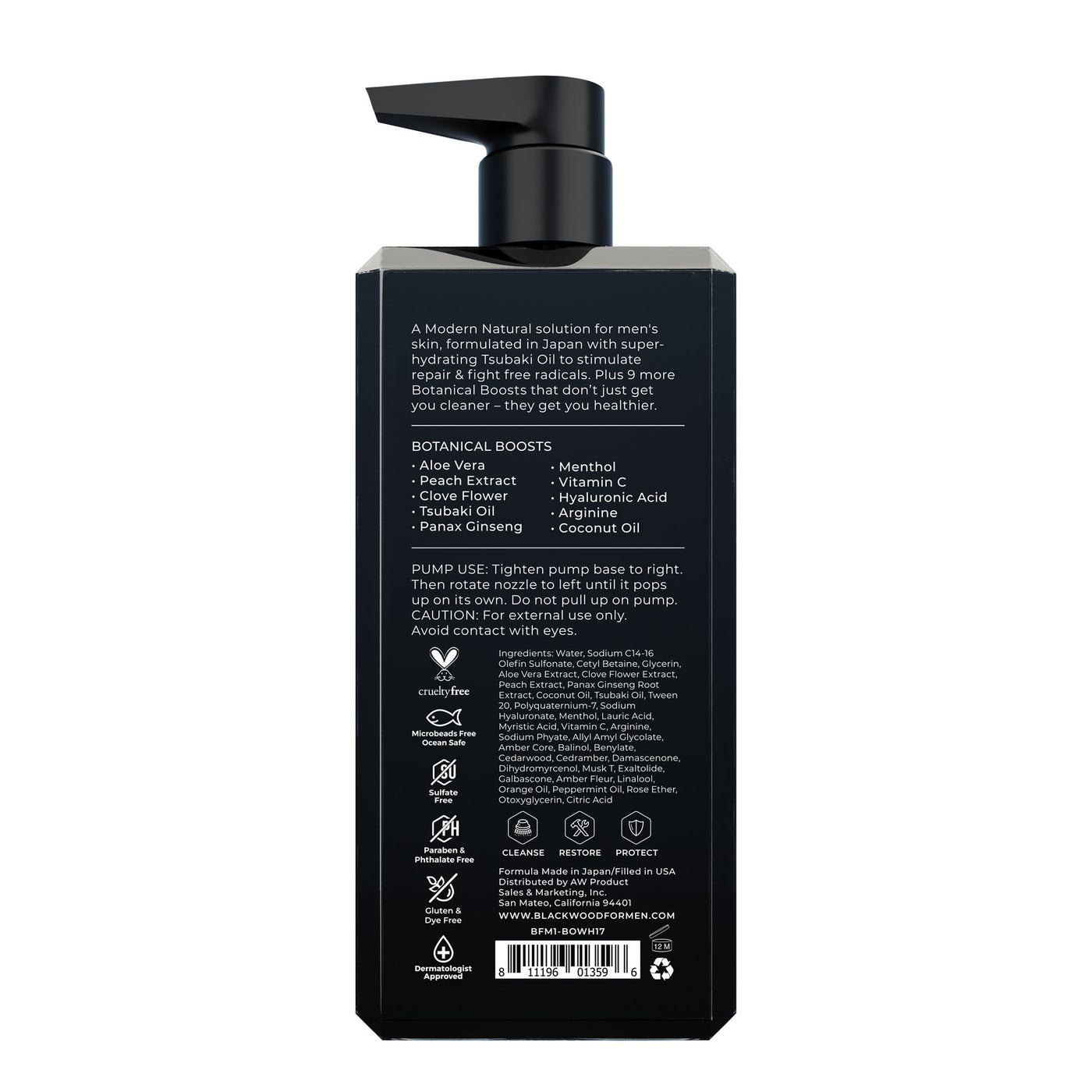 Men's Blackwood Moisturizing Body Wash close-up of texture