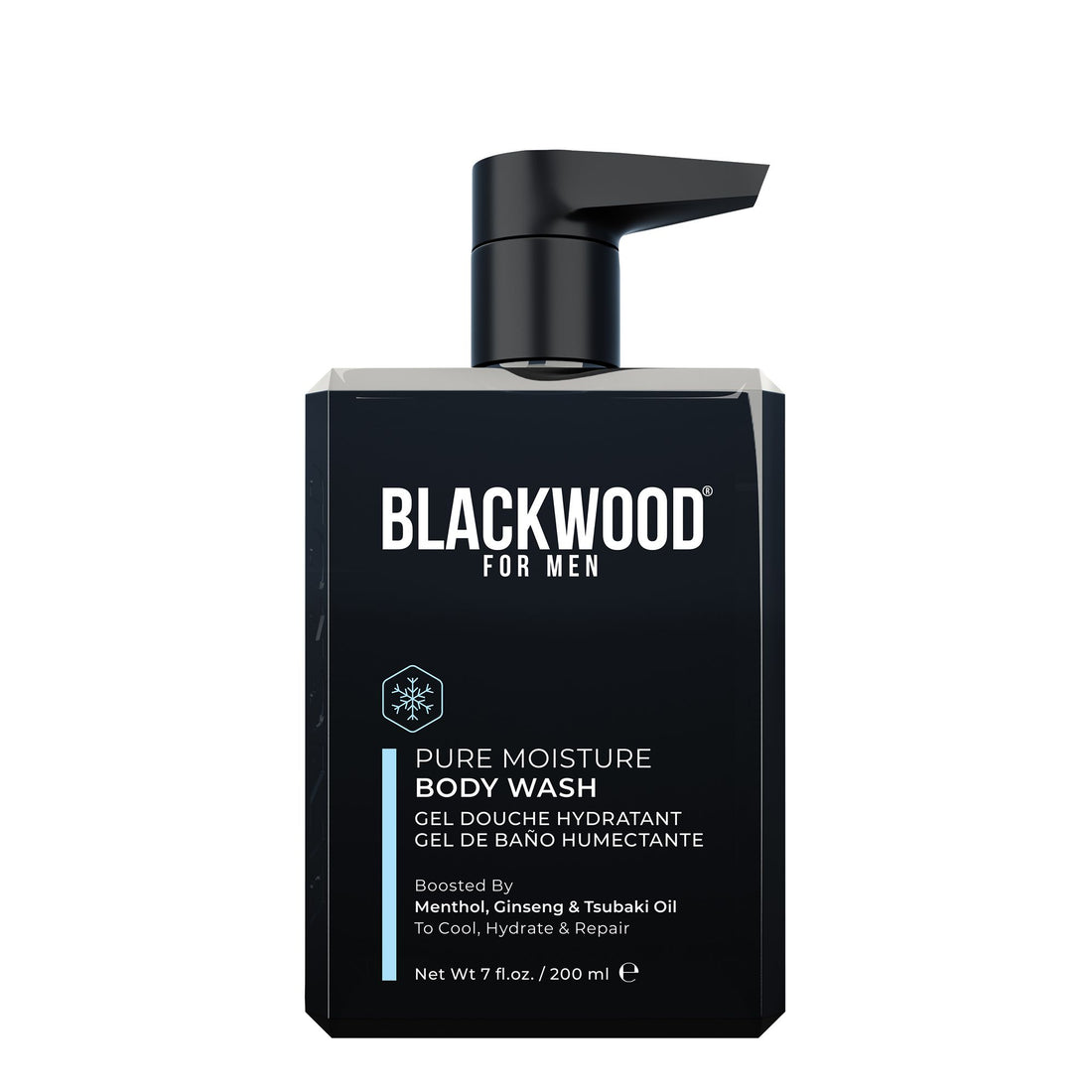 Men's Blackwood Moisturizing Body Wash lifestyle in-use shot
