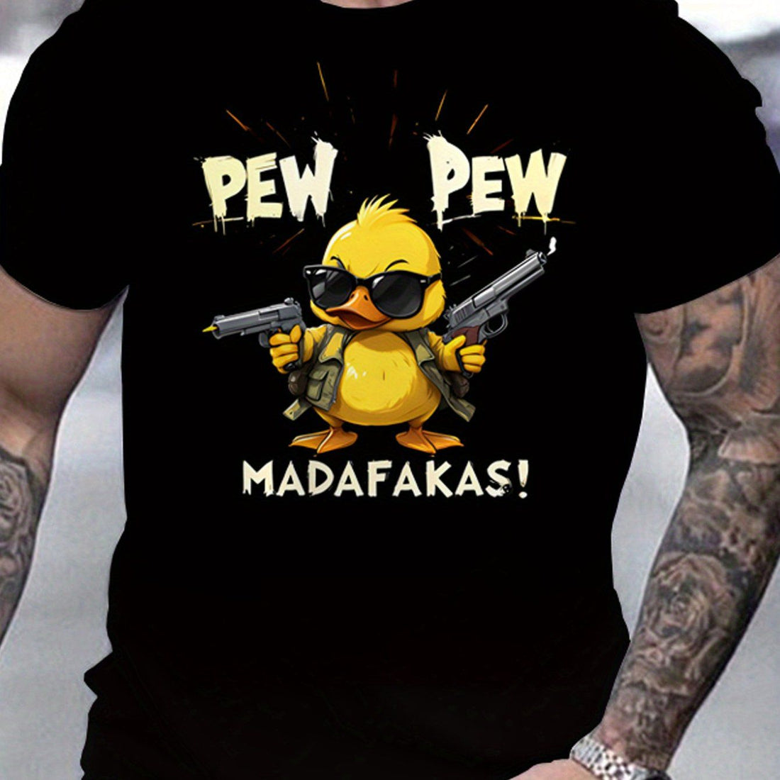 Men’s Duck Pattern Casual T-Shirt side detail