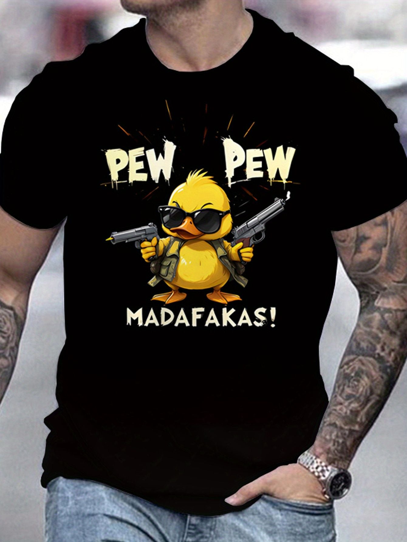 Men’s Duck Pattern Casual T-Shirt4