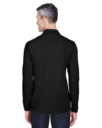 Men's easy blend long-sleeve polo, side view