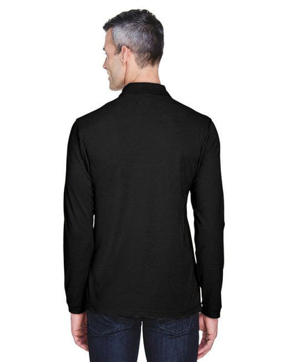 Men's easy blend long-sleeve polo, side view