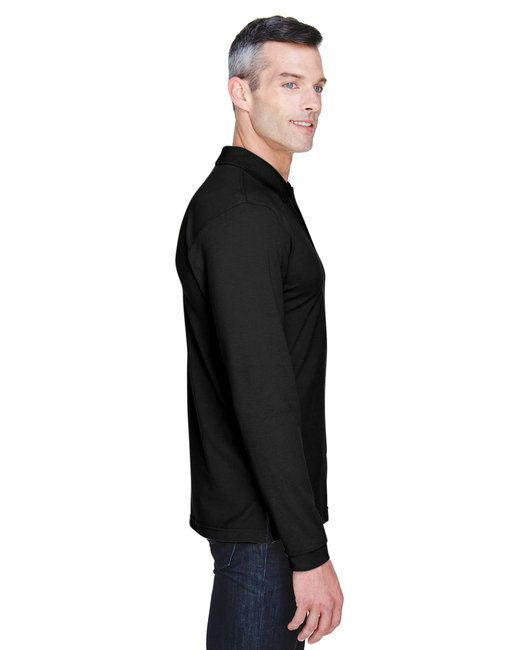 Men's easy blend long-sleeve polo in navy