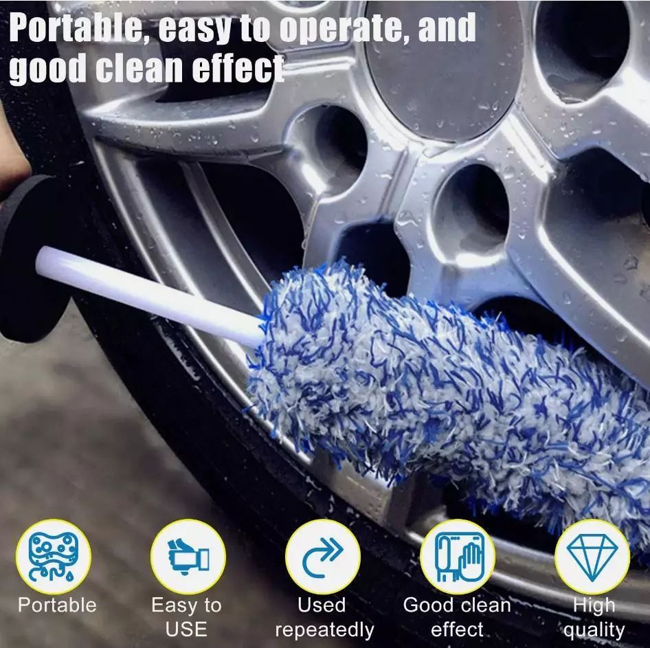 Microfiber Car Wheel Cleaning Brush detail close-up
