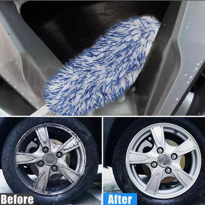 Microfiber Car Wheel Cleaning Brush side angle view