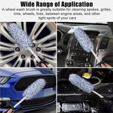 Microfiber Car Wheel Cleaning Brush in-use view