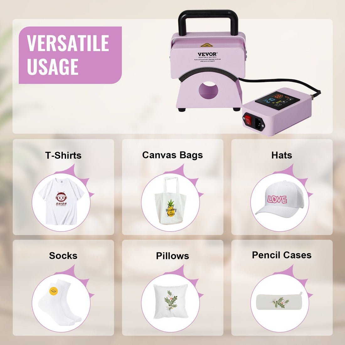 Mini cap heat press machine plate size 5.9 by 3.15 inches diagram