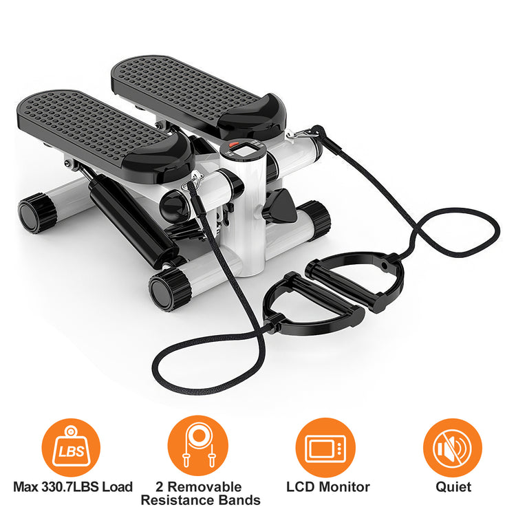 Mini Stepper with Resistance Bands and LCD Monitor10