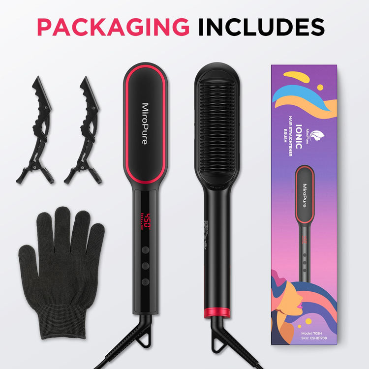 MiroPure 2-in-1 hair straightener brush