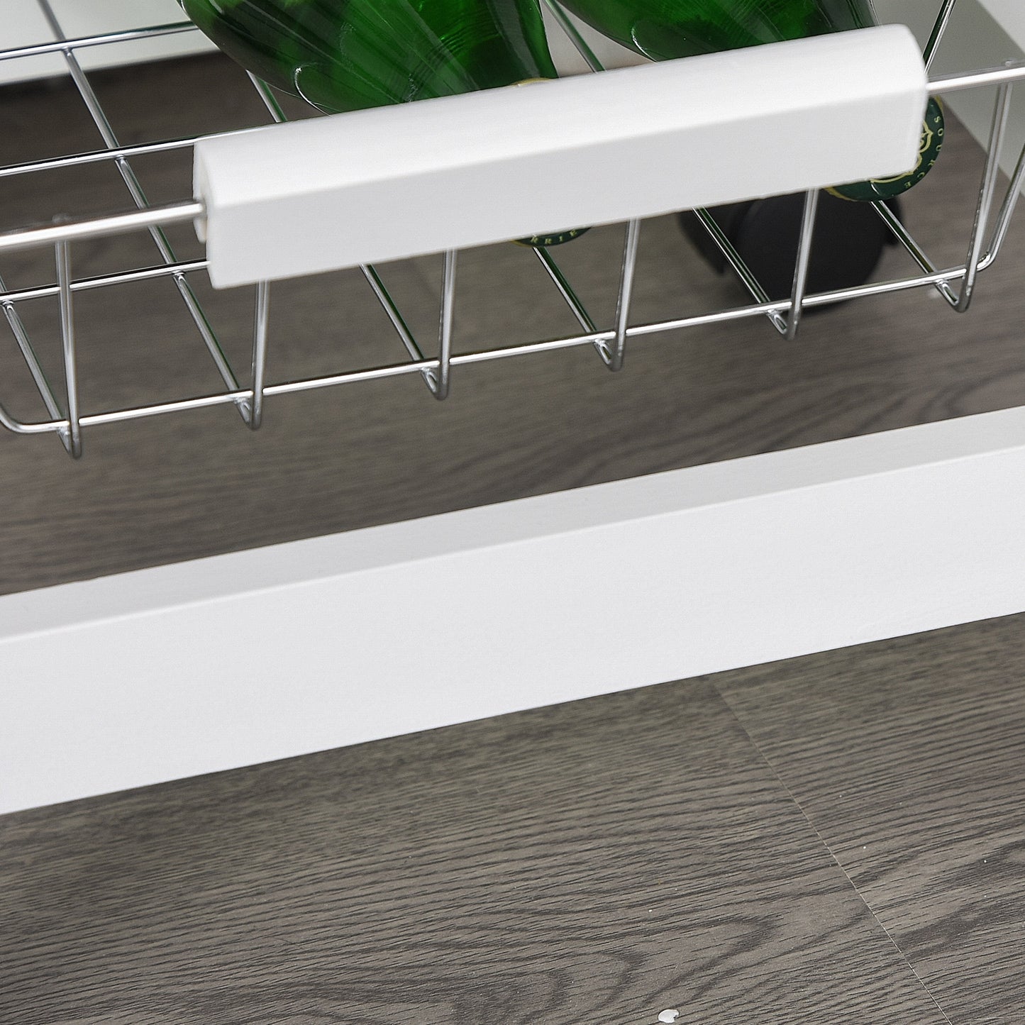Mobile Kitchen Cart with Storage Shelves and Rolling Wheels4