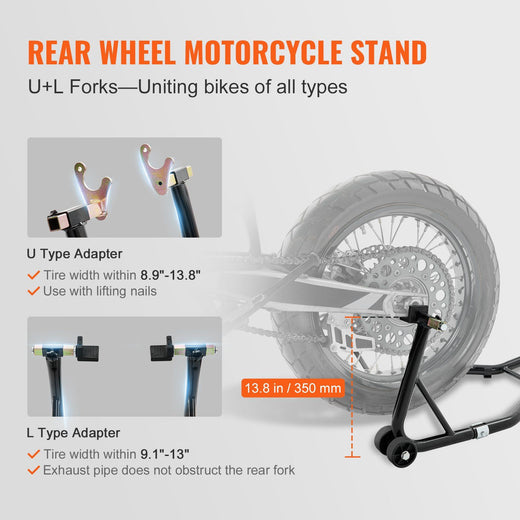 Motorcycle Front and Rear Lift side angle view